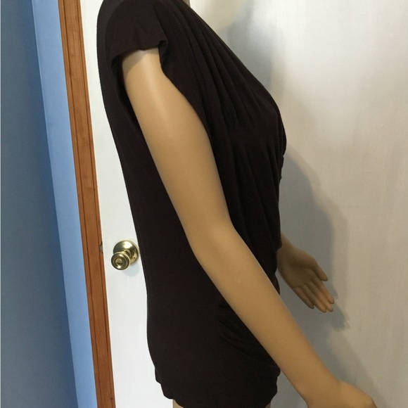 Women’s Scooped Neck Brown Blouse, Size Medium - Picture 6 of 10